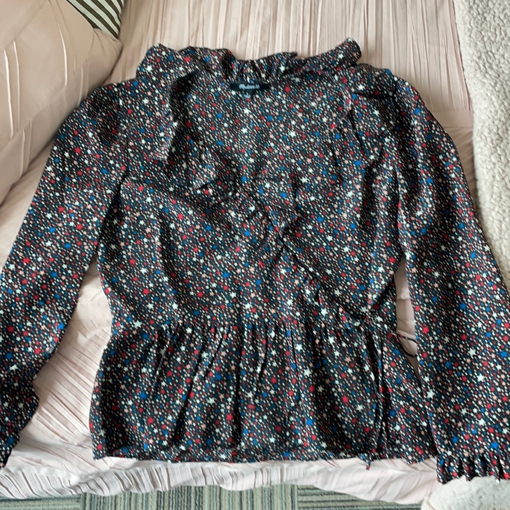 Madewell cropped blouse